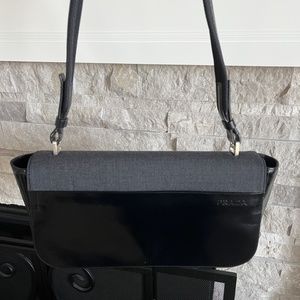 Prada Black Leather Shoulder Bag